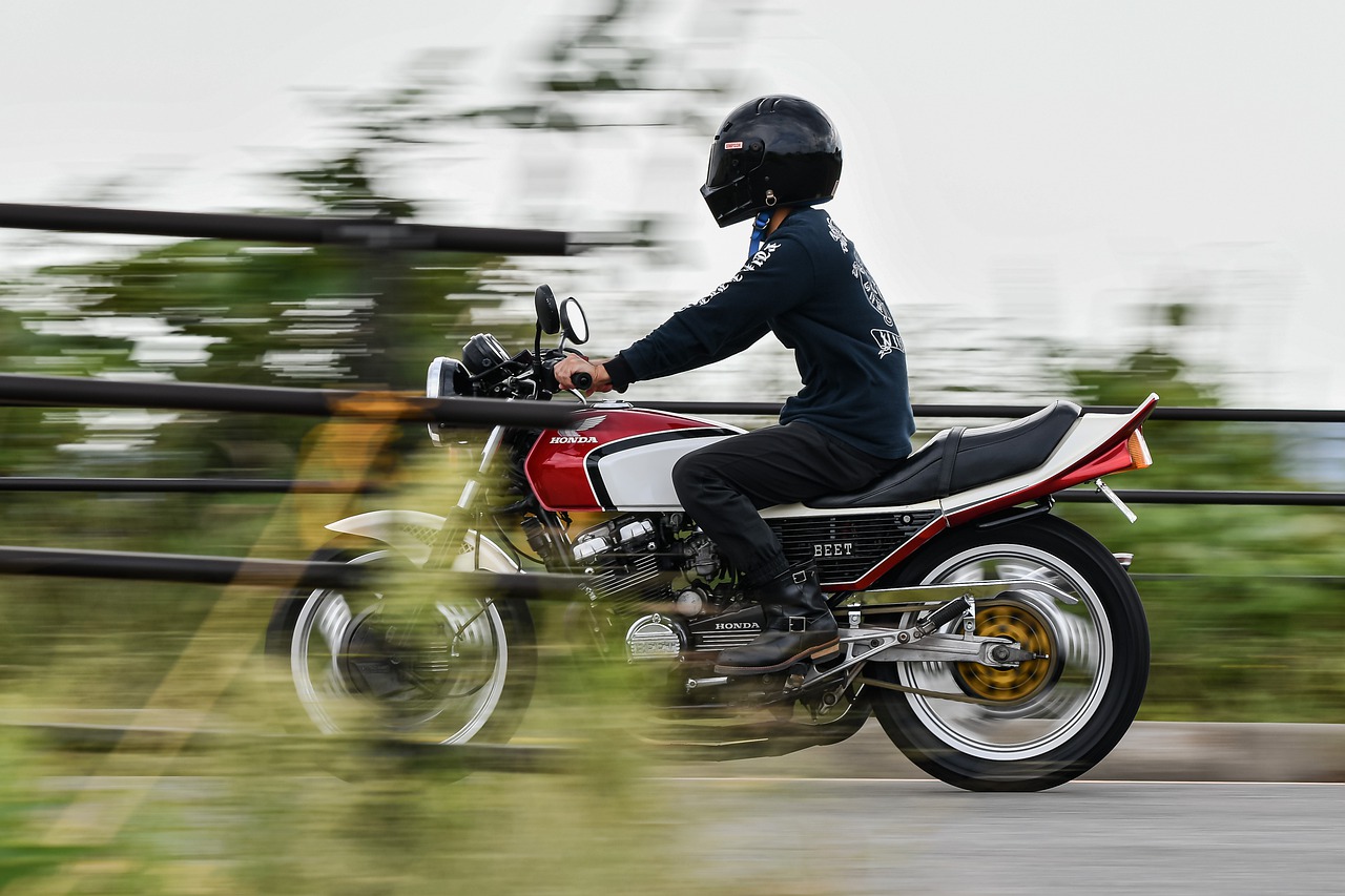 Speeding motorcycle